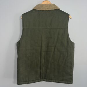 Weatherproof Mens Size Medium Olive Green Sherpa Lined Quilted Lodge Vest NWT